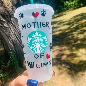 Mother of Weims Weimaraner  Starbucks Cold Cup